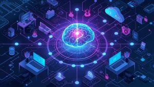 تأمين بيئة العمل الهجينة بالذكاء الاصطناعي، حماية بيانات الفريق، الأمن السيبراني والإنتاجية، مستقبل العمل والأمن، Zero Trust AI